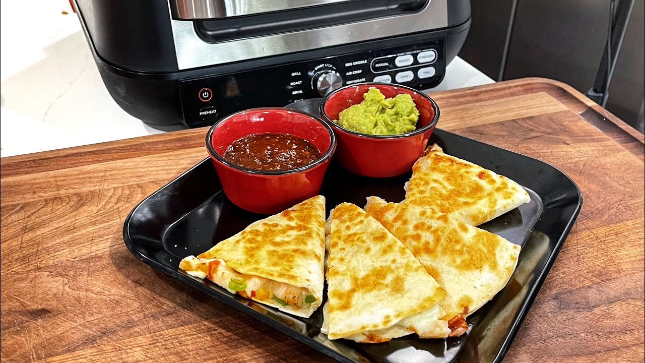 Grilled Shrimp Quesadilla's On the Ninja Foodi Grill and Griddle! LIVE