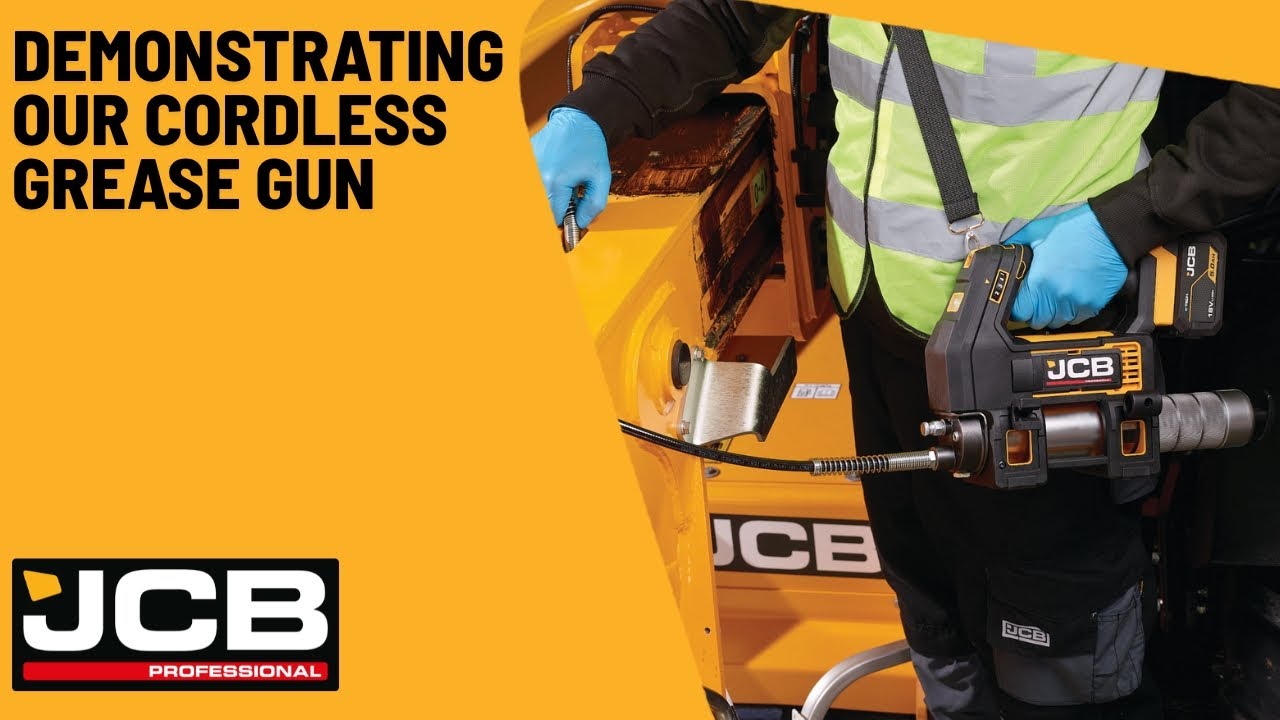 Демонстрация НОВОГО беспроводного профессионального смазочного пистолета JCB — наносите смазку то...