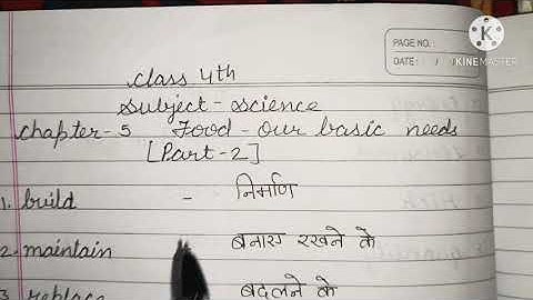 class 4th Science chapter-5 food our basic needs (part-2)