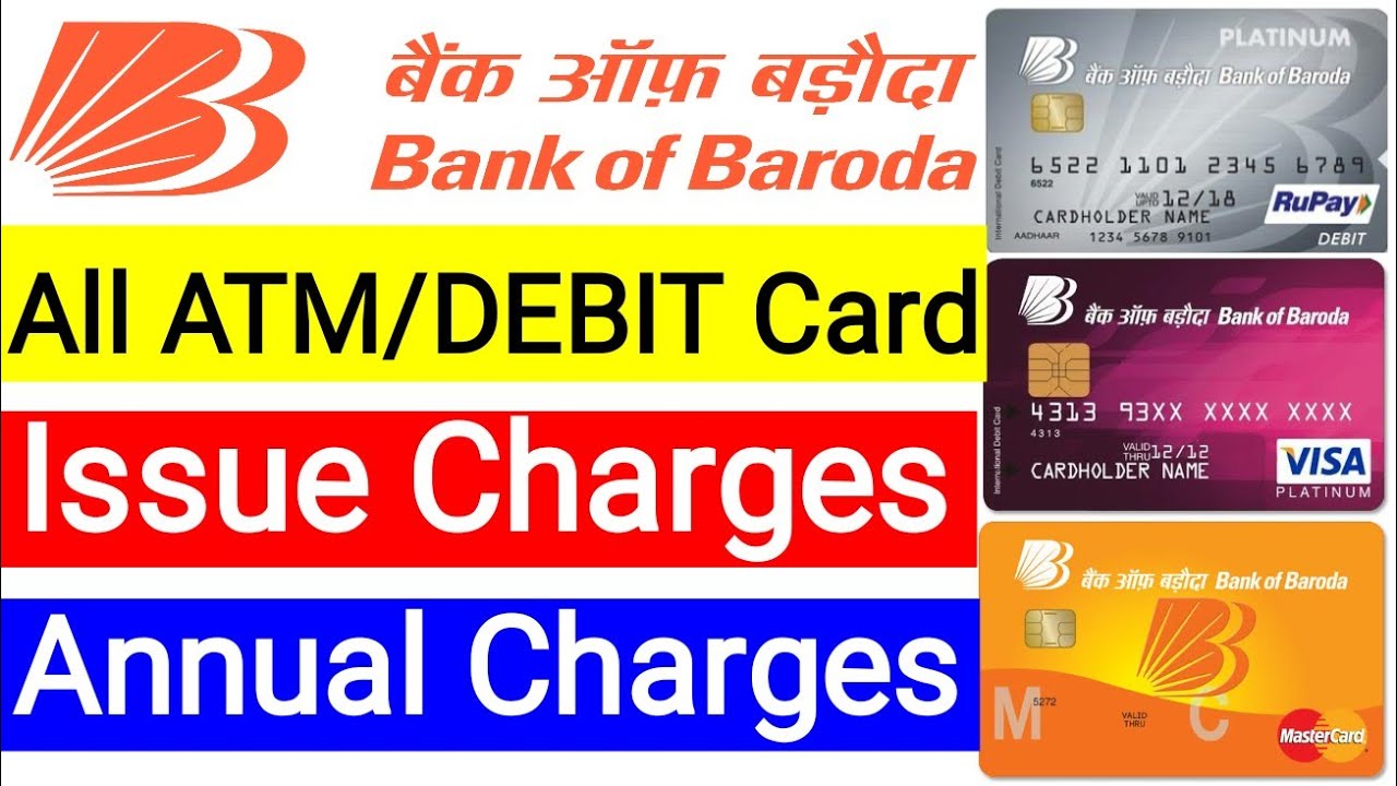 bank of baroda travel easy card charges