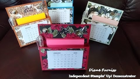Desk Calendar caddy using Stampin