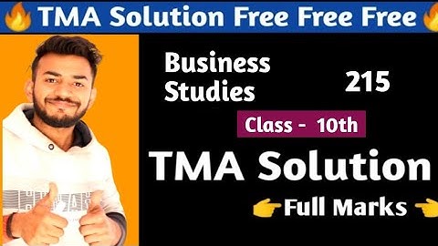 NIOS Class 10th  Business Studies  (215) solved Assignment || TMA Solved Assignment || NIOS ||
