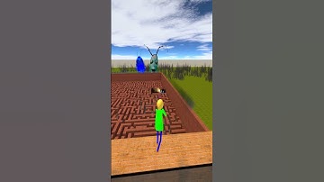 Baldi Destroys Plankton Aughh And Cockroach Super in Big Maze Gmod Nextbot