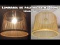 Luminária pendente de palito de churrasco e algodão doce barata e fácil de fazer #caradeloja