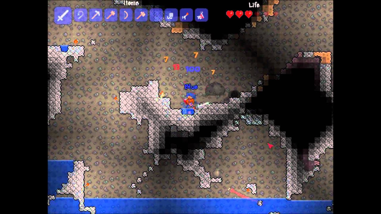 Let's Play Terraria Pt. 15 "Ceiling archer is watching you drown