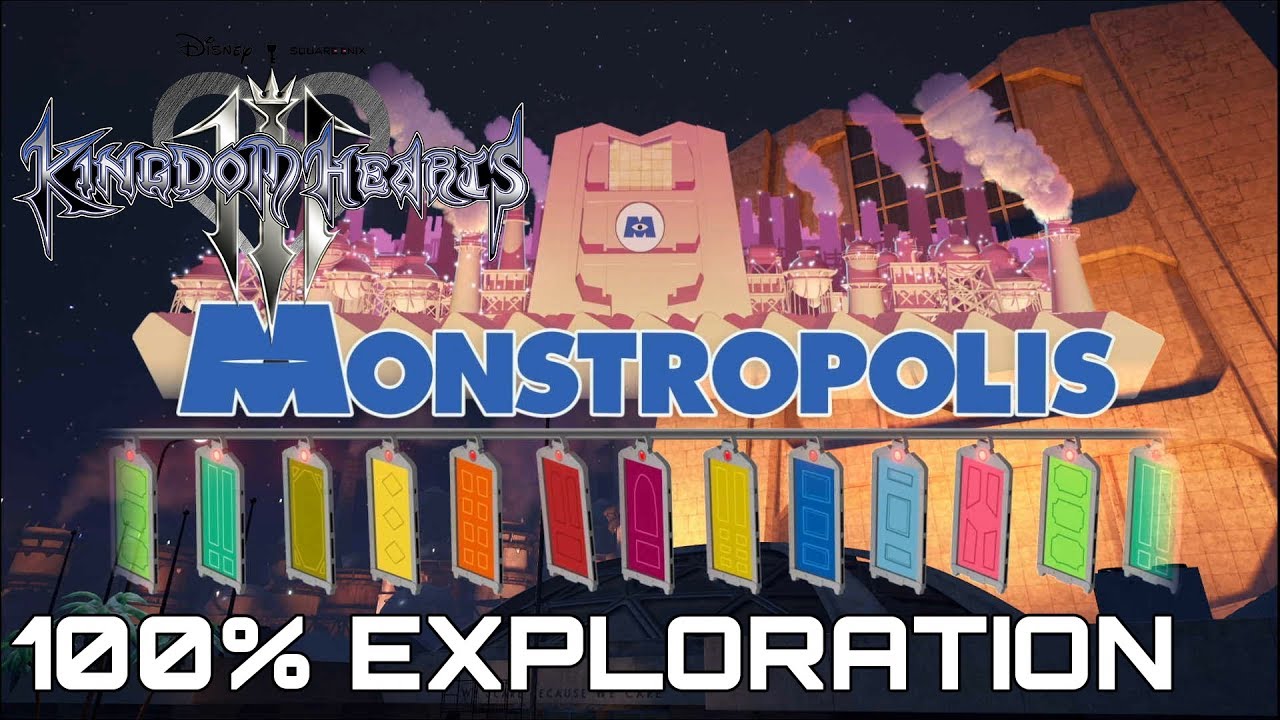 Kingdom Hearts 3 MONSTROPOLIS 100 EXPLORATION GUIDE (ALL TREASURES