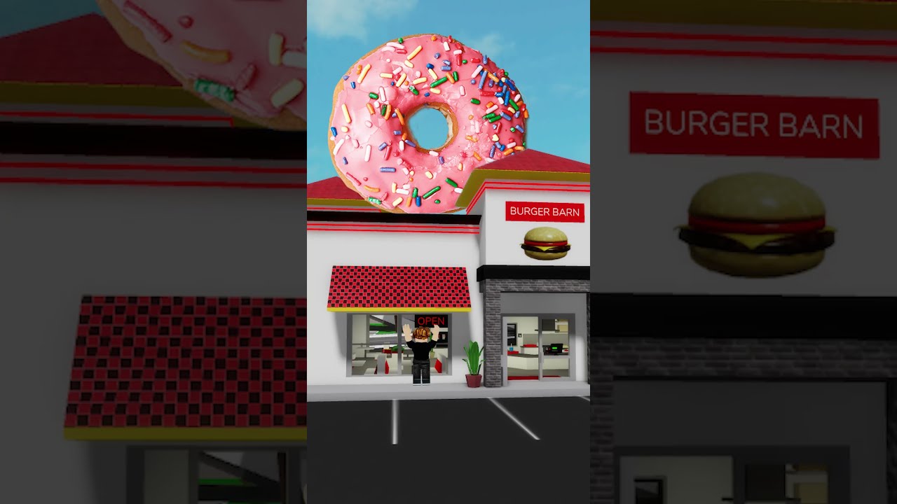Bacon Hair Eats A Donut In Roblox Brookhaven