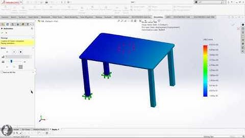 Analysis of Table on SolidWorks Simulation