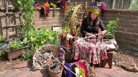 Spinning Art Yarn on a Rio Grande Wheel with Lisa Joyce