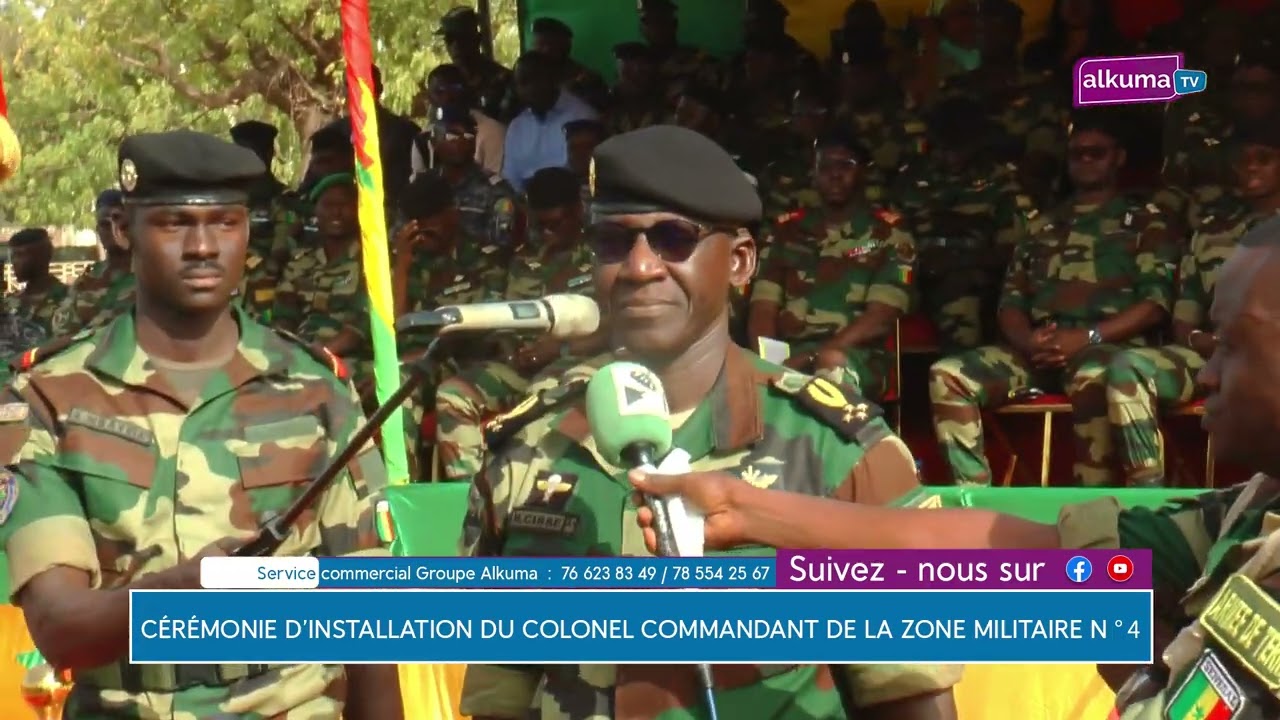 Tambacounda: Cérémonie d'installation du Colonel Commandant de la zone militaire n°4 - 27/02/2025