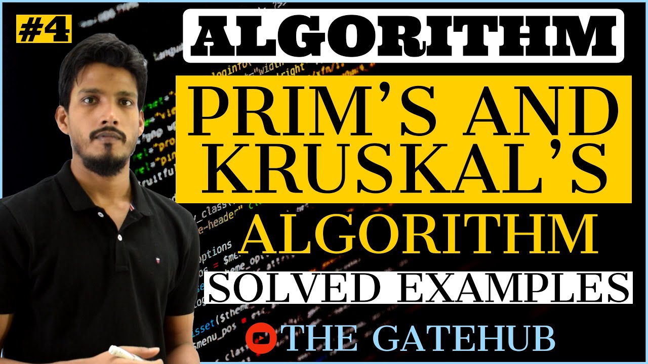 Prims And Kruskal Solved Examples (Part-4) | Minimum Cost Spanning Tree ...