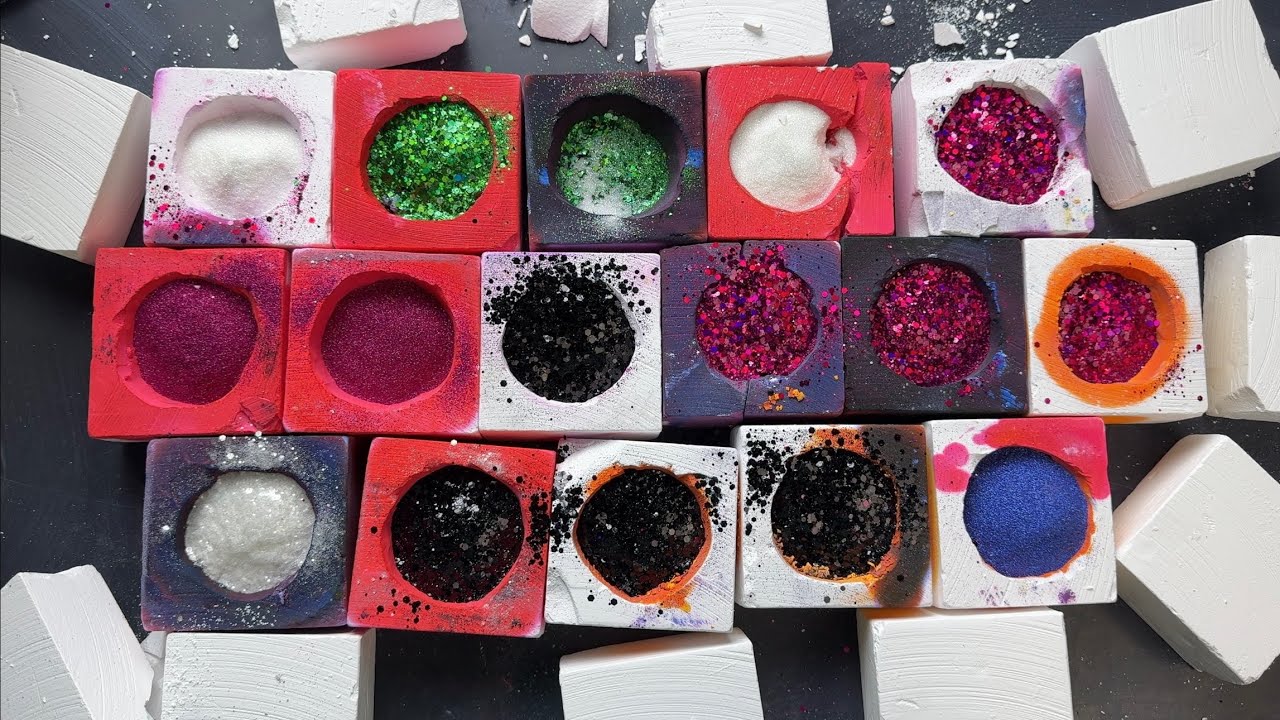**sped up** Dyed ChalkBombs Glitters COLLAB with @chalkmegood