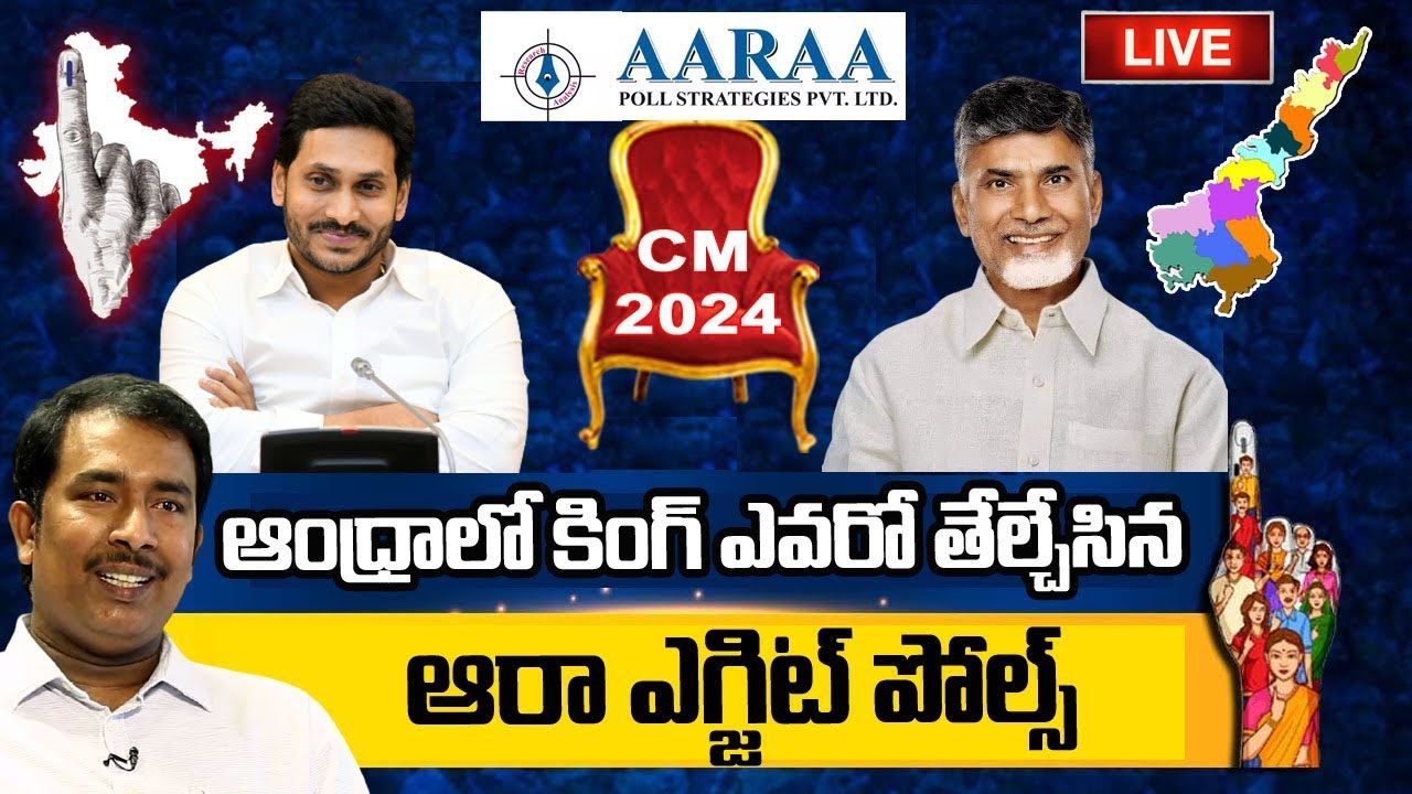 LIVE AP Exit Polls 2024 LIVE Aaraa Mastan Survey AP Elections 2024