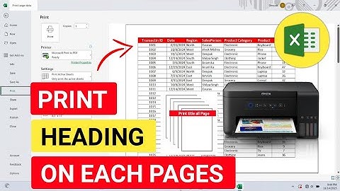 Print heading on every page in excel  | Repeat header rows at top in excel  @excelbazarus 