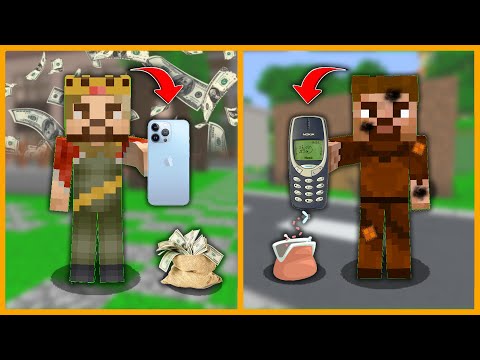 ZENGİN TELEFONU VS FAKİR TELEFONU! 😂 - Minecraft ZENGİN FAKİR HAYATI