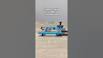 Very Smooth 3 Speed Linear Gearbox Transmission #lego #legotechnic #legotechnicmoc #gearbox