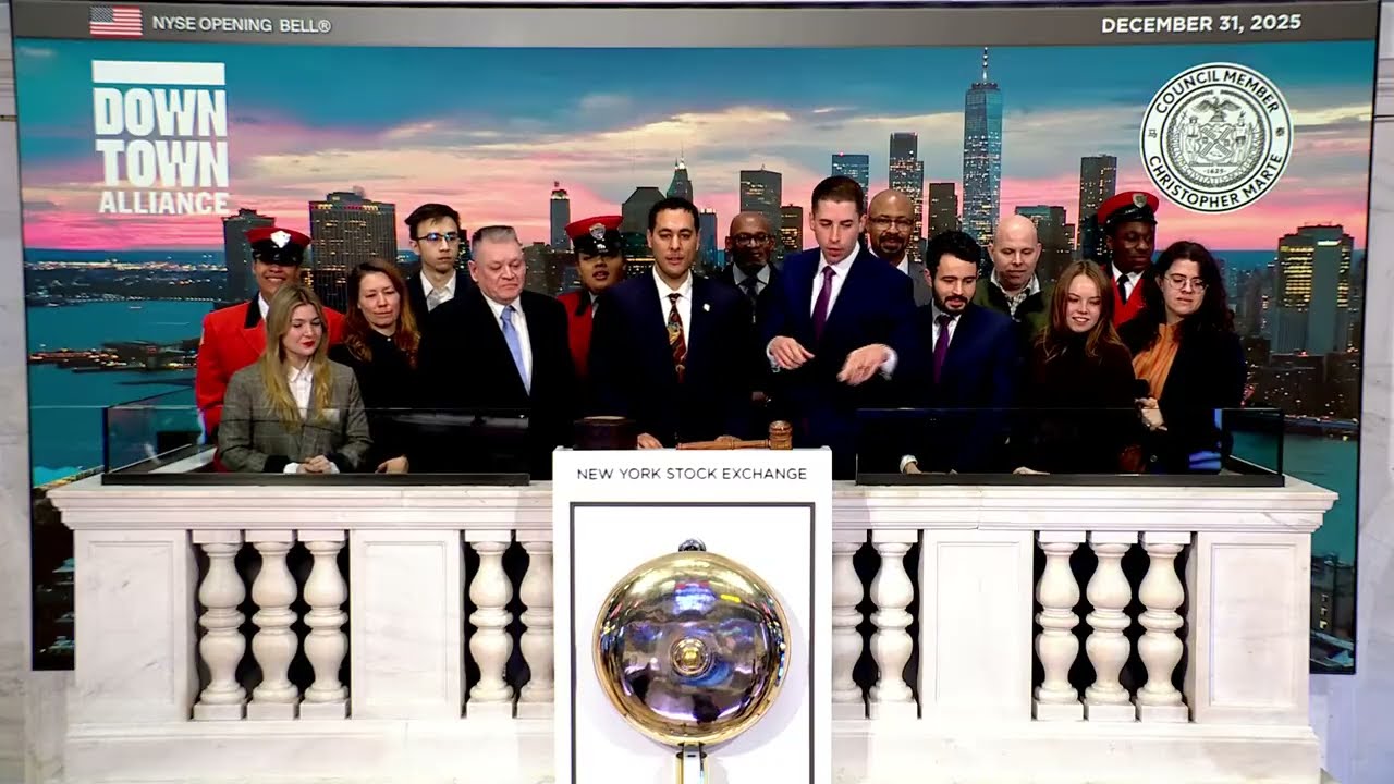 Downtown Alliance for New York and The Honorable Christopher Marte ring The Opening Bell®