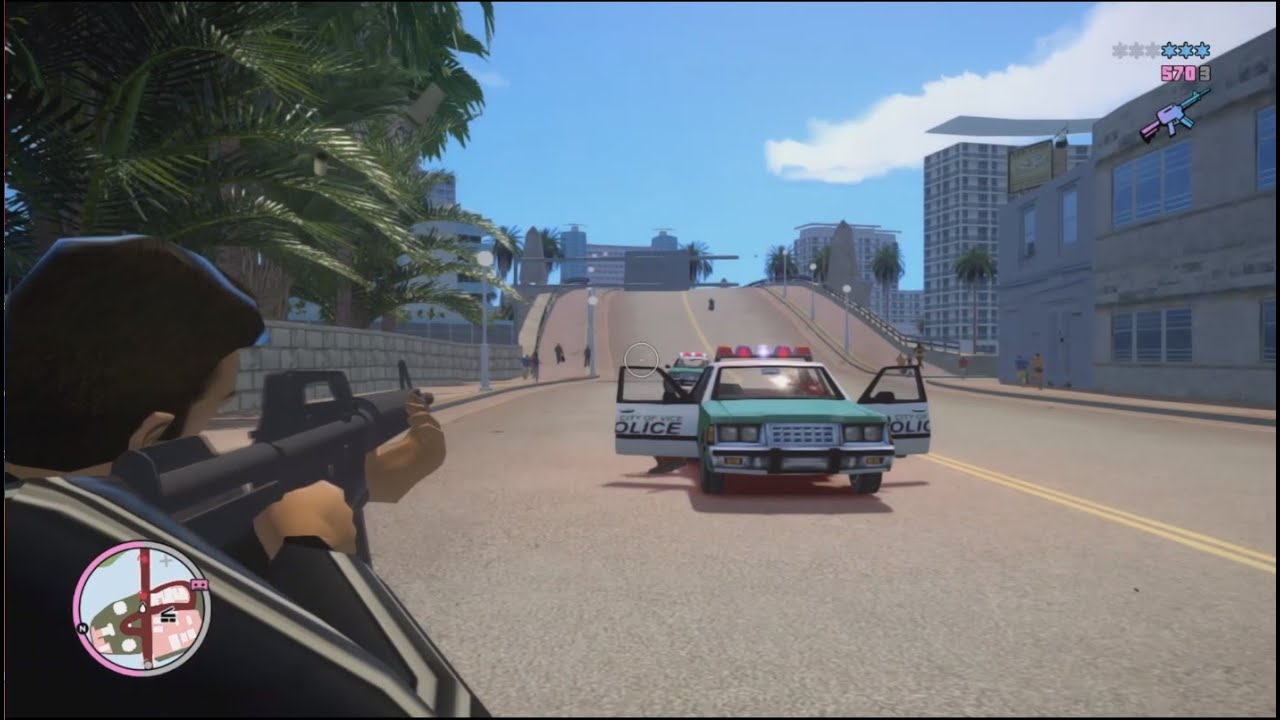 GTA Vice City Nextgen Edition - Prawn Island Massacre Rampage Police Shootout + Six Star No Escape.