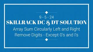 SKILLRACK DAILY CHALLENGE AND DAILY TEST SOLUTION | 09-05 | C++ | Java | Python