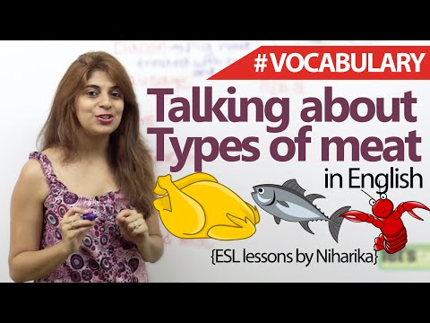 Spoken English Lesson - Different types of meat (Learning English Vocabulary)