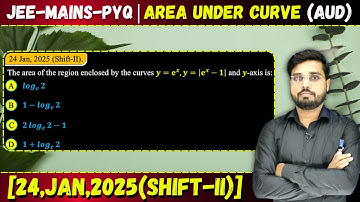 The area of the region enclosed by the curves y = ex, y = |e* - 1| and y-axis is: || Let