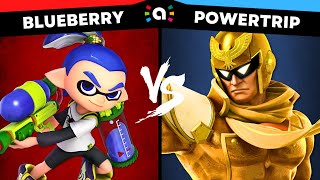 Blueberry (Inkling) vs Powertrip (Captain Falcon) | Super Smash Bros Ultimate Amiibo Fights