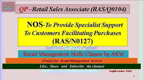 To Provide Specialist Support to Customers Facilitating Purchases-RAS/N0127(English Medium)