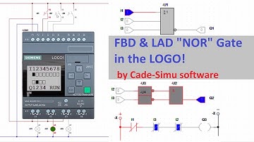 FBD & LAD "NOR" Gate  in the LOGO! by Cade-Simu software.