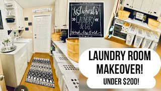LAUNDRY ROOM MAKEOVER | Laundry Room DIY under $200! | Laundry Room Before and After 2020