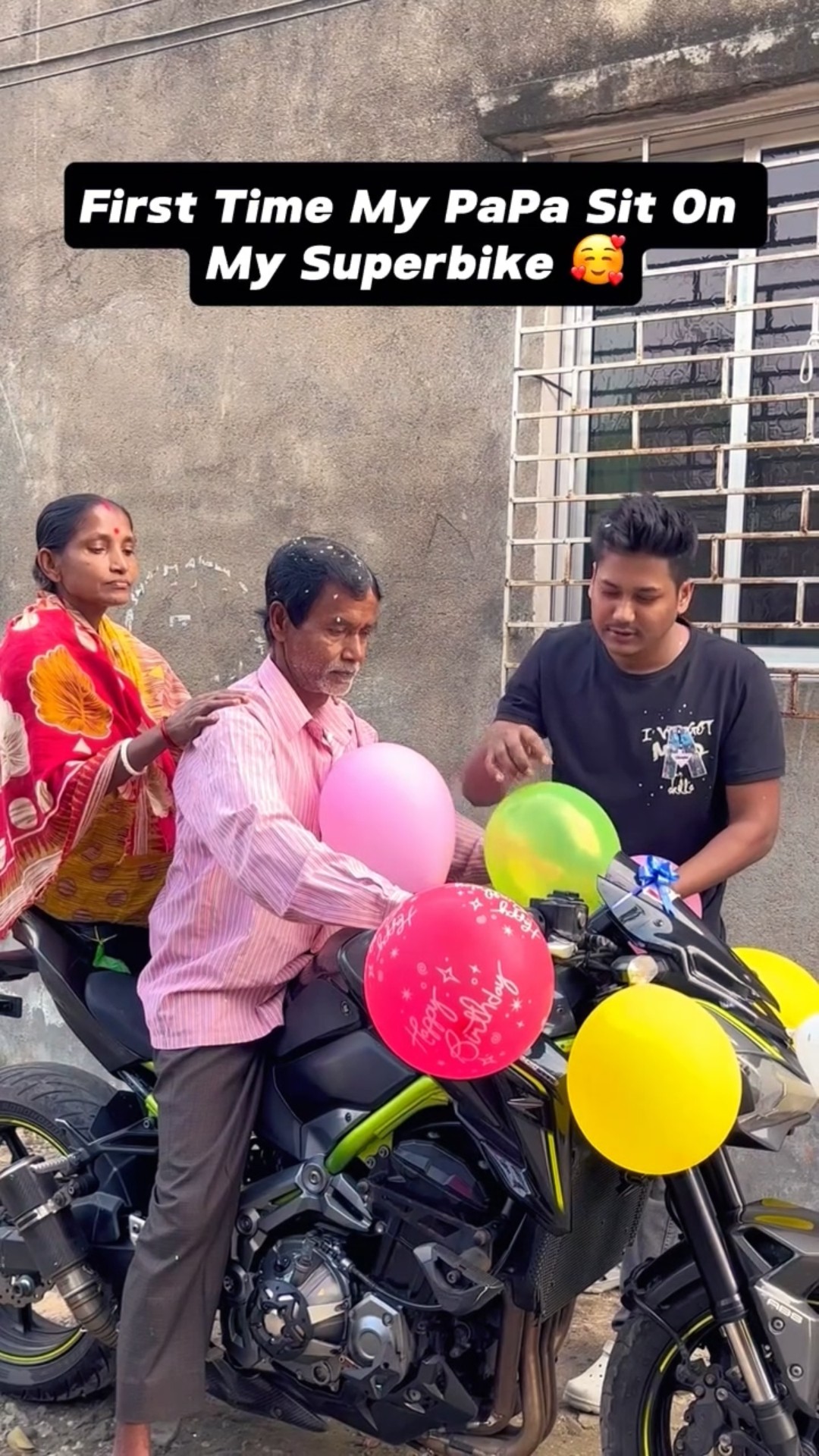 Papa sit on super bike with mom | A RAAG WORLD | Public Reaction