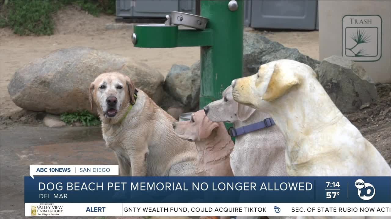 A popular dog memorial in Del Mar will soon be gone