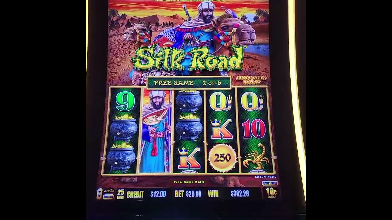 Dragon Link Slot Machine 4 Trigger Free Games Bonus Had Potential $25 Bet Silk Road 