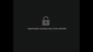 password generation (Jquery)