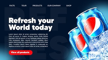 How to Design a Pepsi Landing Page Design With PixelLab| #pixellabtutorial