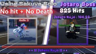 Sakura Stand Solo Jotaro Boss With Sakuya No Hit No Death