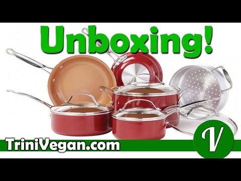 Red Copper Ceramic Cookware Set - 10 pc