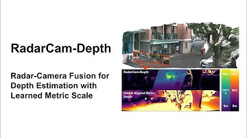 RadarCam-Depth: Radar-Camera Fusion for Depth Estimation with Learned Metric Scale