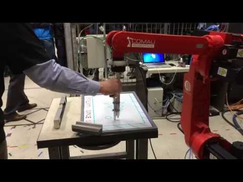 Industrial robot hybrid force control lead-through programming
