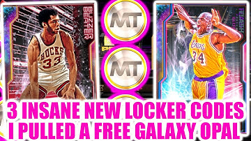 3 INSANE NEW LOCKER CODES! I PULLED A FREE GALAXY OPAL! DO THIS RIGHT NOW! | NBA 2K20 MY TEAM