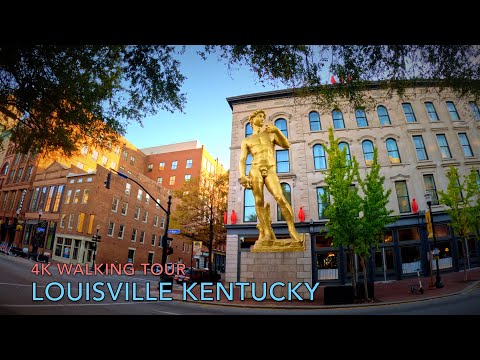 Louisville Kentucky | 4K Walking Tour | USA City Tour | Fall Vibes, City Sounds & Scenic Views
