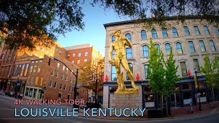 Louisville Kentucky | 4K Walking Tour | USA City Tour | Fall Vibes, City Sounds & Scenic Views