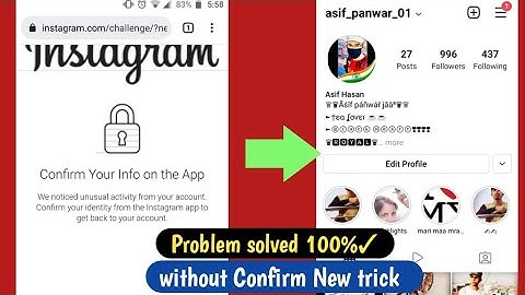 Confirm your Info on the app Instagram | p-2 | Confirm your Info on the app Instagram problem Fixed