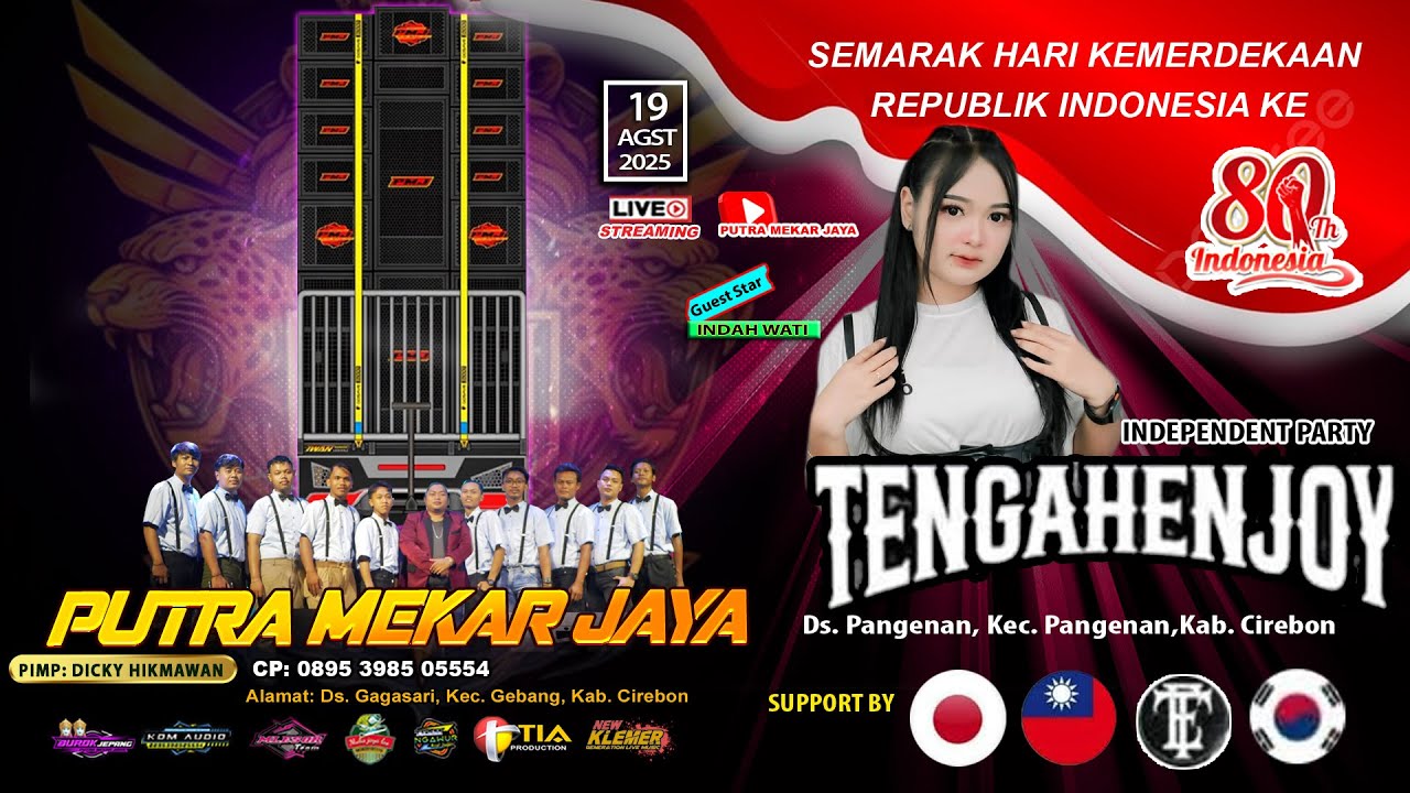 LIVE SEMARAK HUT RI KE 80//PEMUDA TENGAH ENJOY || DS.PANGENAN - PANGENAN - CIREBON, 19 AGUSTUS 2025