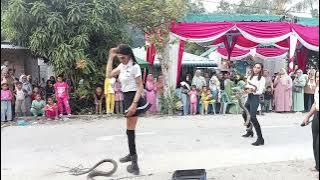 atraksi tali ular ||  kibot AD prodactions live di gambus laut batu bara..sumut ( cover)
