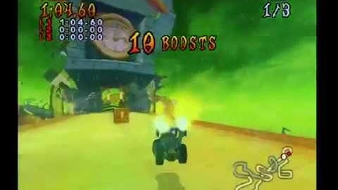 Crash Nitro Kart PS2 Thunder Struck vs N Tropy