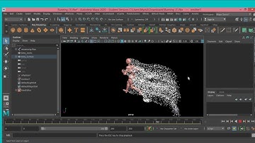 Maya 2020 tutorial--Character dissolving into nParticle