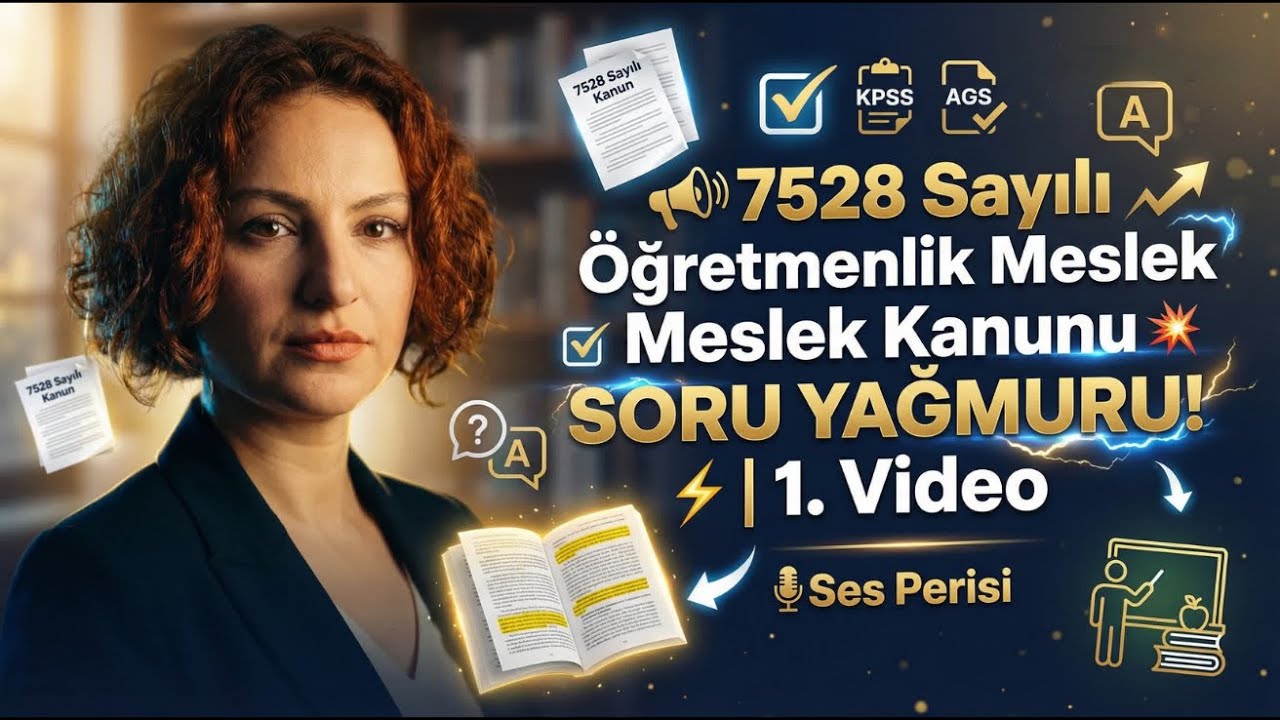 📢 7528 Sayılı Öğretmenlik Meslek Kanunu 💥 SORU YAĞMURU! ⚡ | 1. Video #kpss2025 #meb