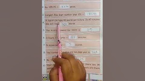 Classwork, Mental Maths, Class 4, Date 21/08/2023, Revision