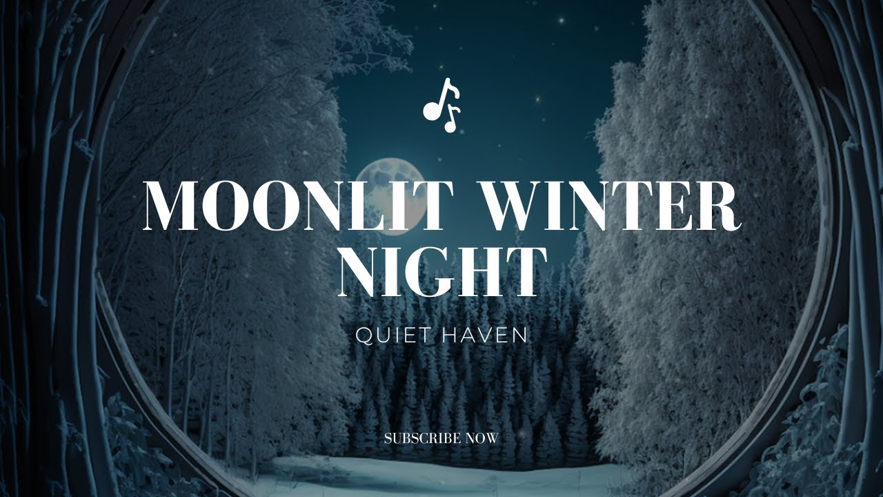 Moonlit Winter Night ❄️🌕 | Relaxing Sleep Music & Calm Meditation Ambience