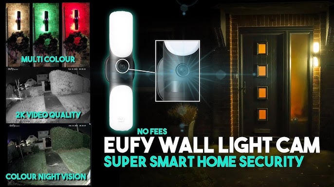 eufy Security S100 Wired Wall Light Cam, Security Camera Outdoor, 2K Camera  with 1200 Lumen Light, Color Night Vision, Motion Activated Light, AI Smart  Detection, IP65 Waterproof, No Monthly Fee 